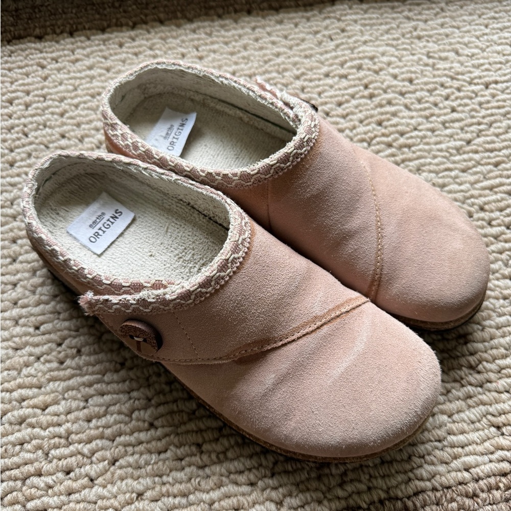 Earth Origins Blush Suede Slip-On Shoes